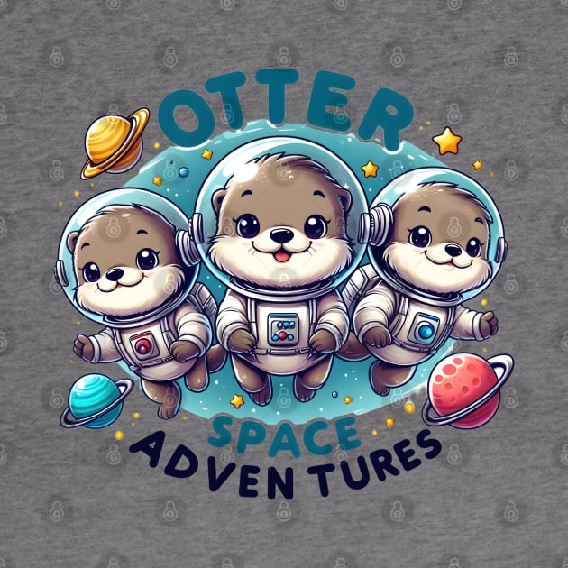 Otterly Stellar: 'Otter Space Adventures' Illustration by WEARWORLD